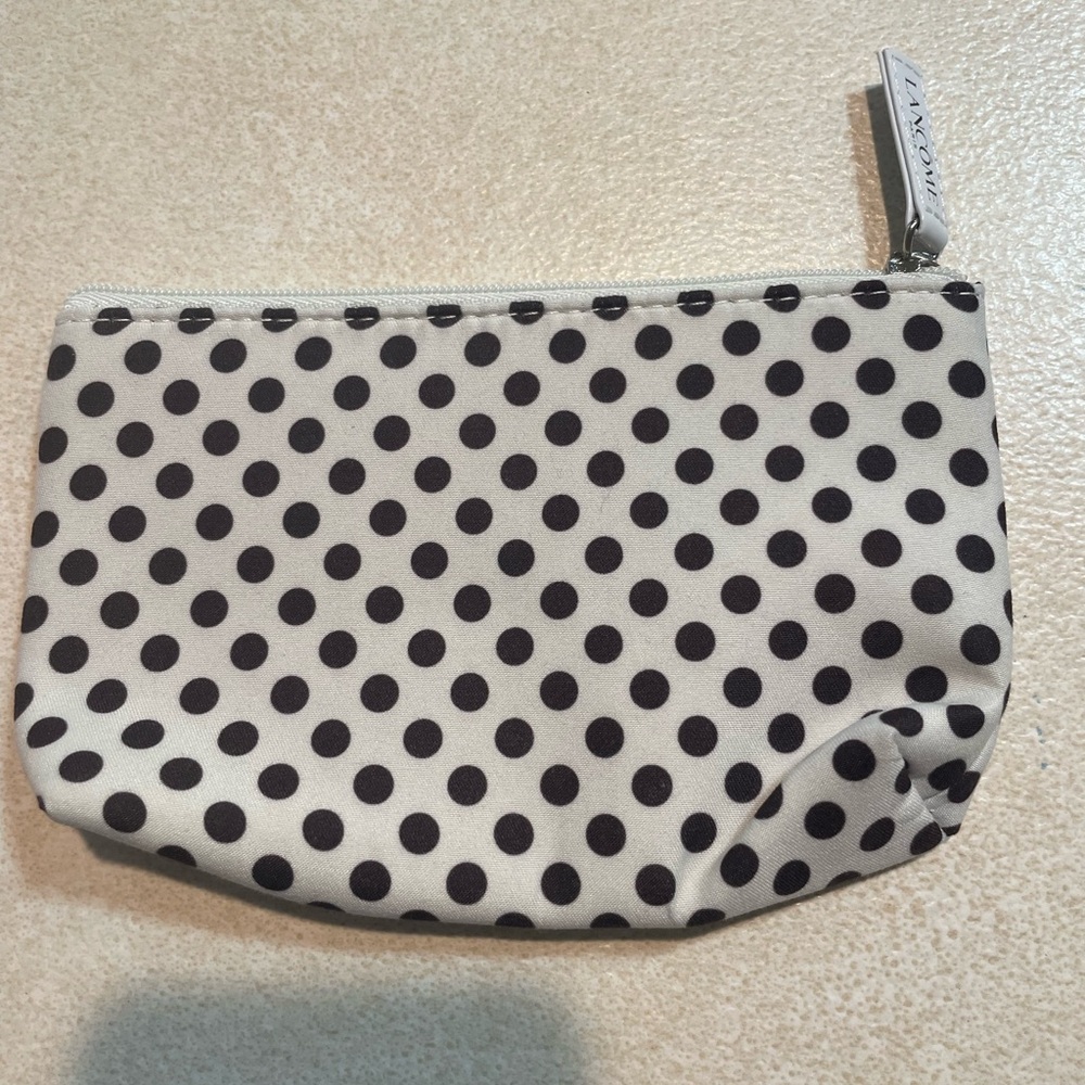 Polka dot Lancôme make up bag